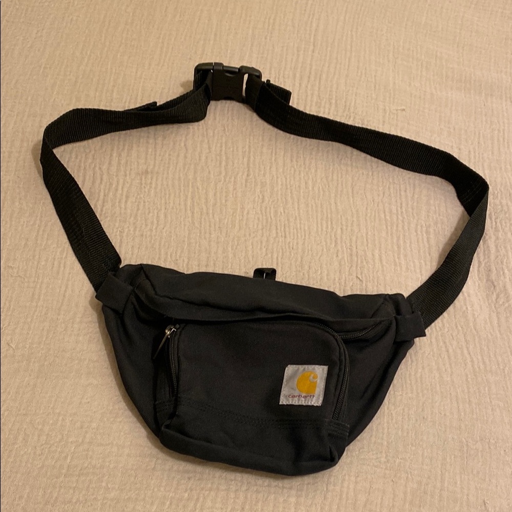 Carhartt Black Belt Bag with Logo Patch